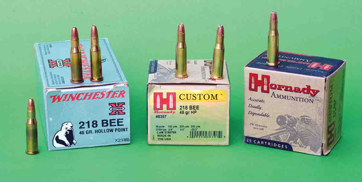 Winchester and Hornady offer .218 Bee factory loads.